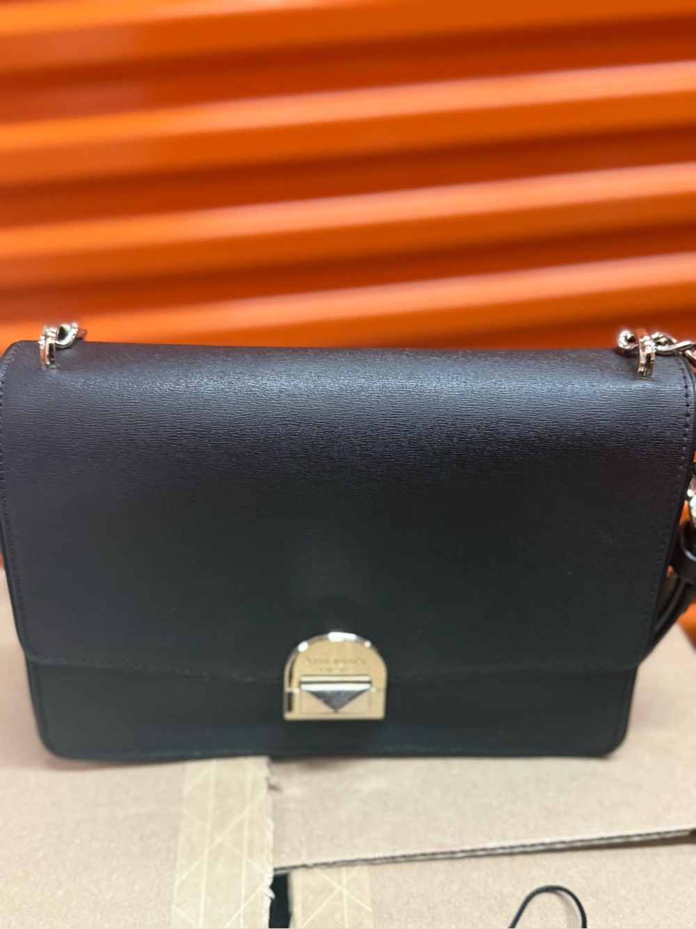 KATE SPADE BLACK LEATHER CONVERTIBLE BAG